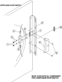MAIN DOOR SWITCH ASSEMBLY Diagram and Parts List for  Maytag Dryer