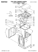 Part Location Diagram of WP8564456 Whirlpool Hinge, Top