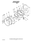 DOOR PARTS Diagram and Parts List for MDG22PNAGW0  Maytag Dryer