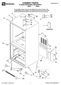 CABINET PARTS Diagram and Parts List for MBF2262HEB13  Maytag Refrigerator