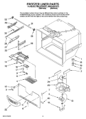 FREEZER LINER PARTS Diagram and Parts List for MBL2262KES12  Maytag Refrigerator