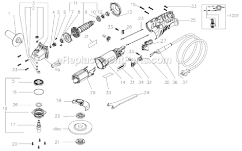 Part Location Diagram of 344097360 Metabo Cable Sleeve