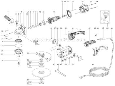 Part Location Diagram of 314000280 Metabo Side Handle