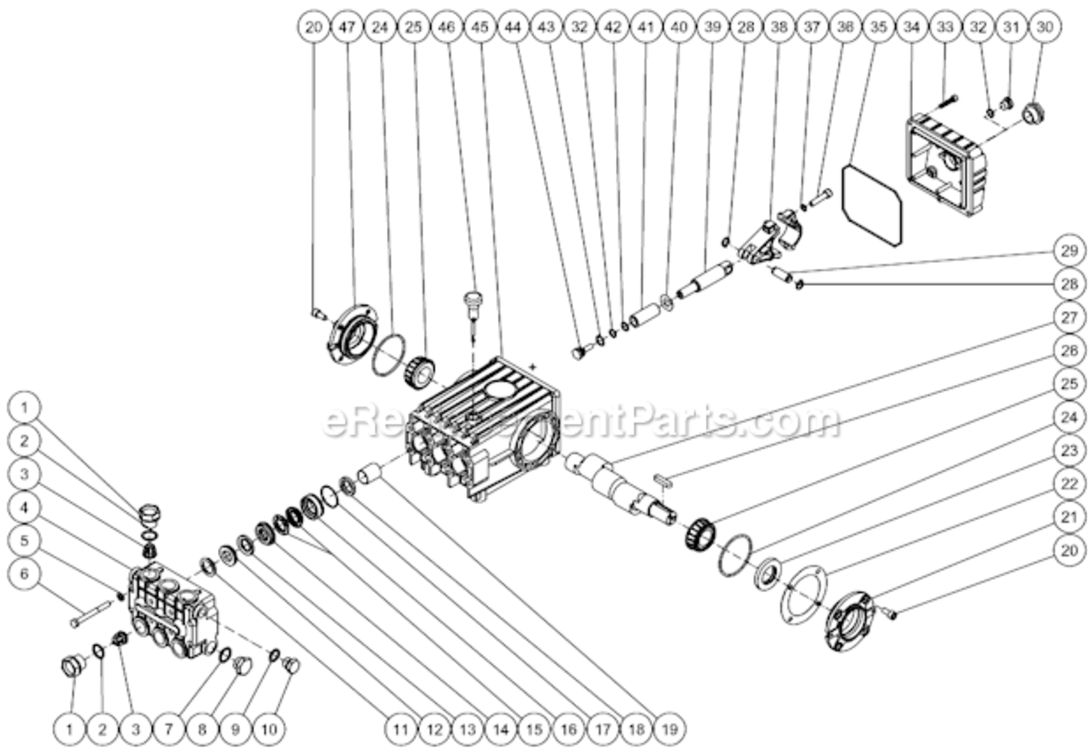 Page D Diagram and Parts List for  Mi-T-M Pressure Washer
