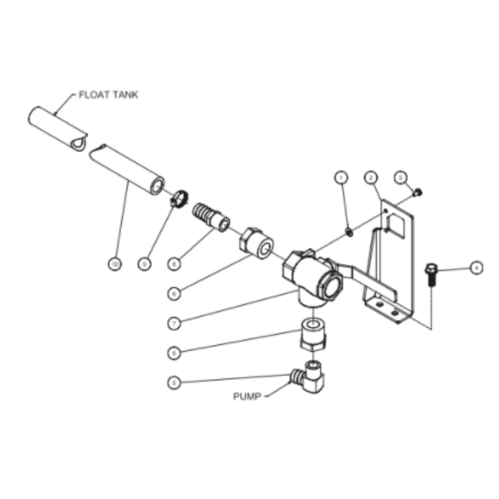 3-Way Ball Valve Option Diagram and Parts List for  Mi-T-M Pressure Washer