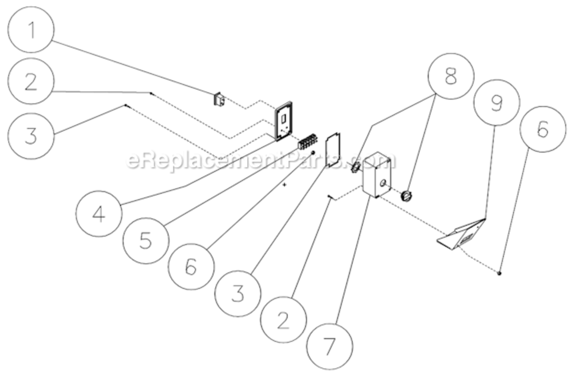 Electric Box Diagram and Parts List for  Mi-T-M Pressure Washer