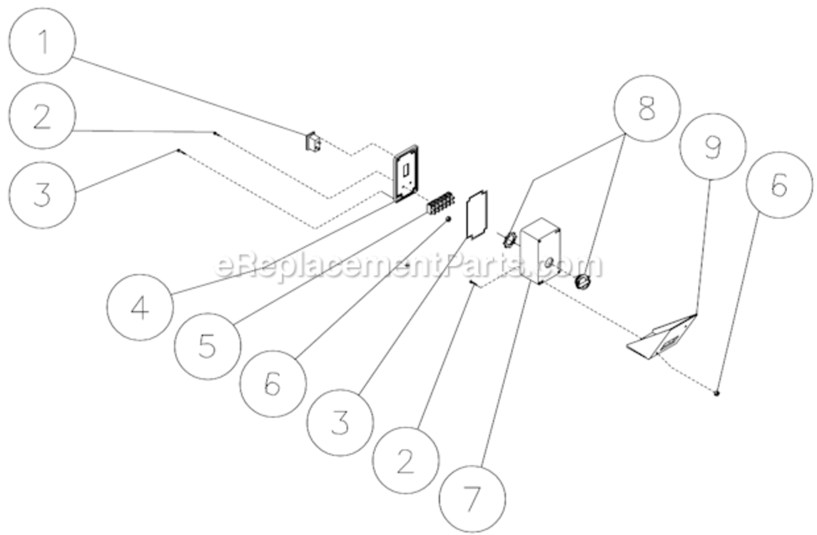 Electric Box Diagram and Parts List for  Mi-T-M Pressure Washer