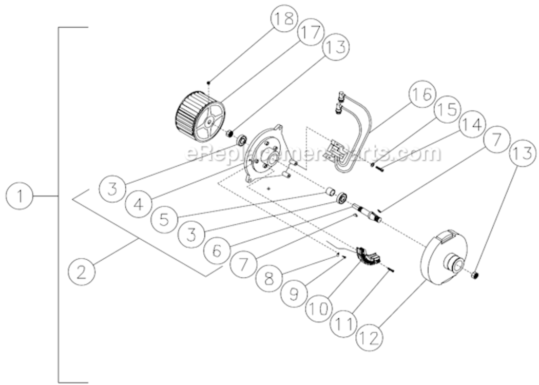 Emf System Diagram and Parts List for  Mi-T-M Pressure Washer