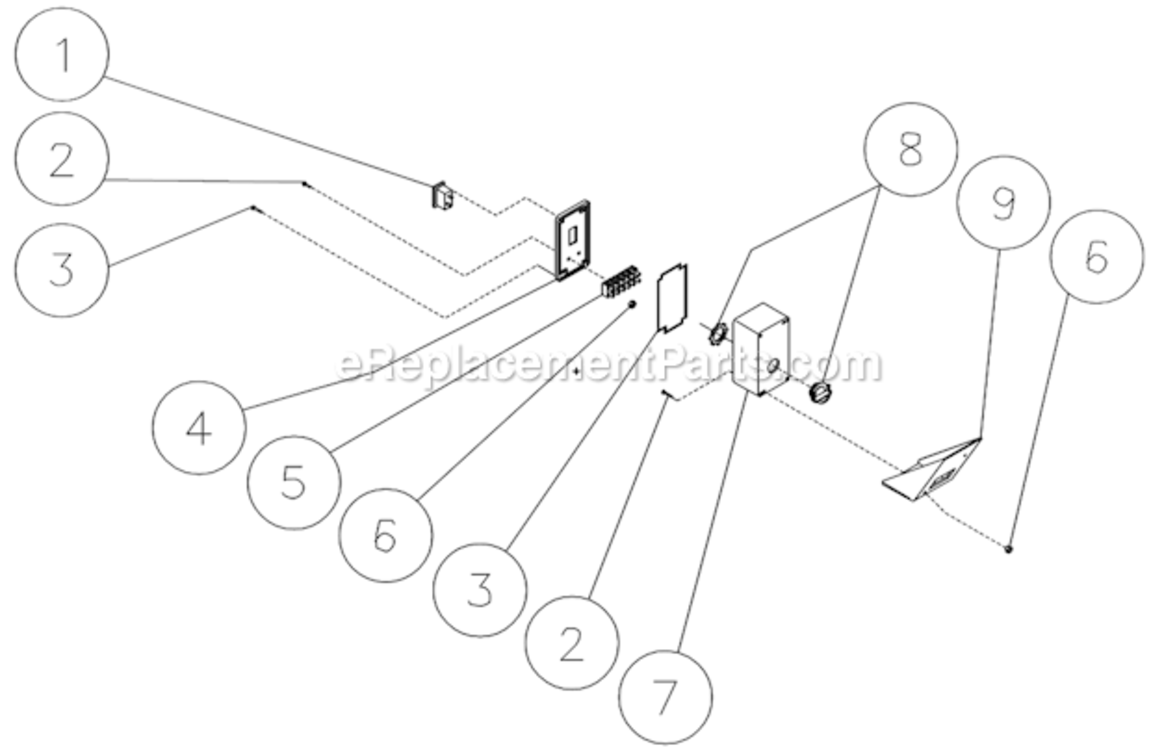 Electric Box Diagram and Parts List for  Mi-T-M Pressure Washer
