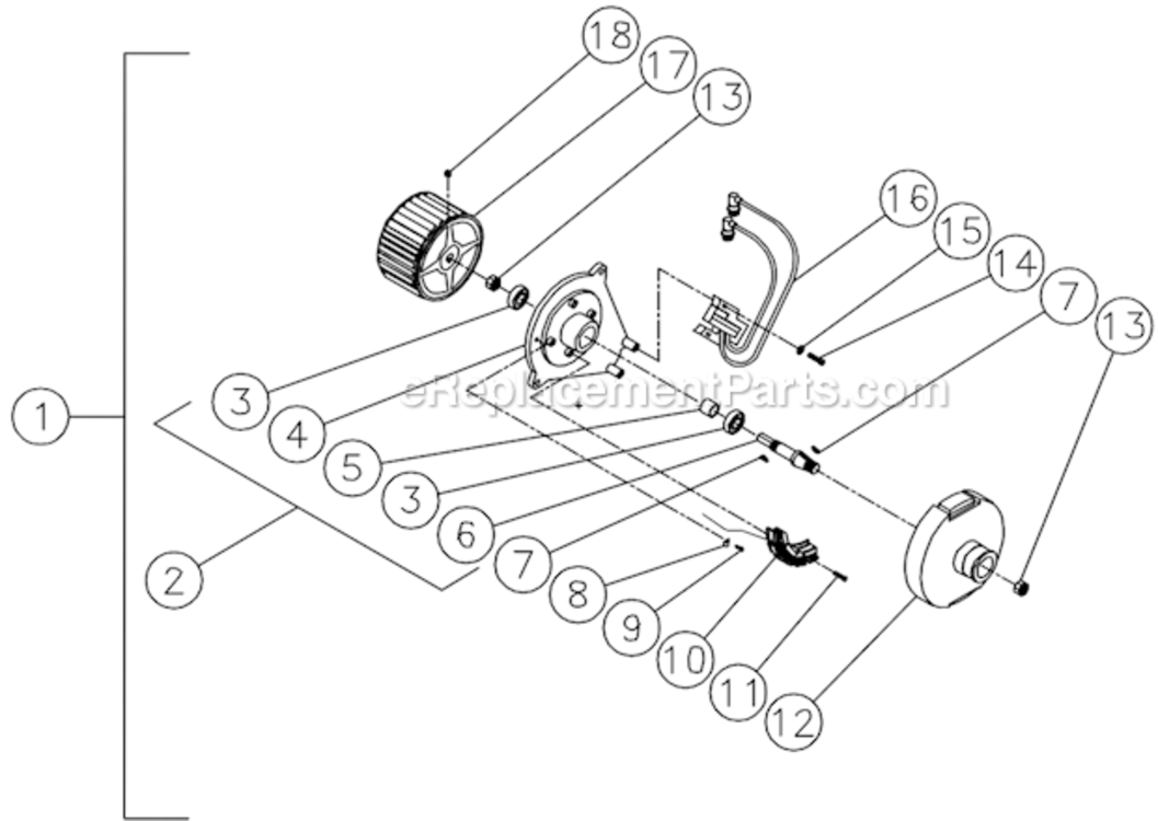 Emf System Diagram and Parts List for  Mi-T-M Pressure Washer