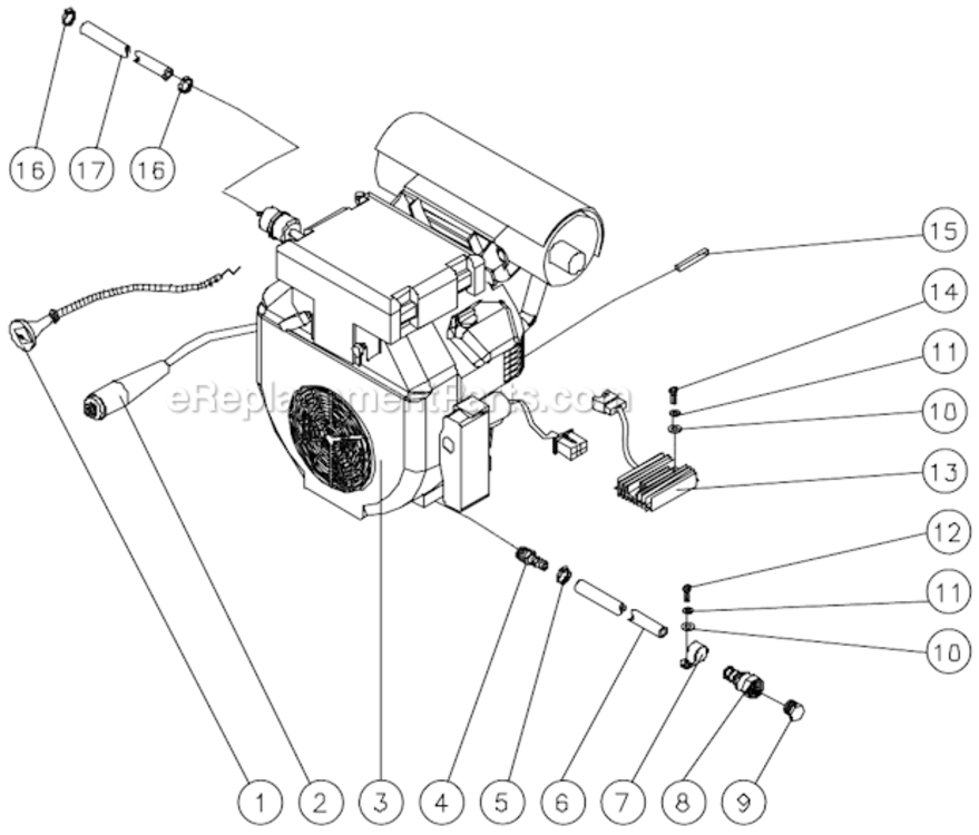 Page Y Diagram and Parts List for  Mi-T-M Pressure Washer