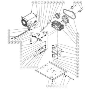 Motor/Pump Diagram and Parts List for  Mi-T-M Pressure Washer