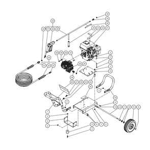 Frame Diagram and Parts List for  Mi-T-M Pressure Washer