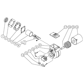Burner Diagram and Parts List for  Mi-T-M Pressure Washer