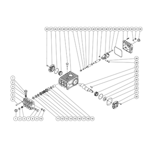 Pump Diagram and Parts List for  Mi-T-M Pressure Washer