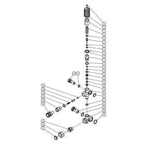 Unloader Diagram and Parts List for  Mi-T-M Pressure Washer