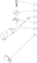 Single Stage Air Throttle Assembly Diagram and Parts List for  Mi-T-M Compressor