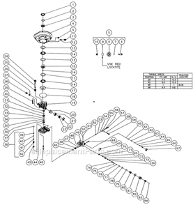 Pump Assembly Diagram and Parts List for S/N 10026779-10217672 Mi-T-M Pressure Washer