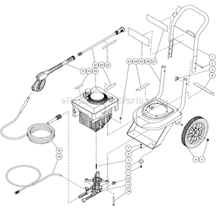 Part Location Diagram of 3-0358 Mi-T-M Pump, Vertical Axial