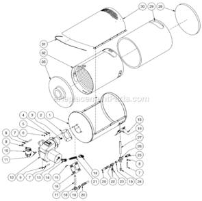 Part Location Diagram of 32-0798 Mi-T-M High Limit Temp Switch