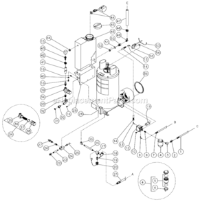 Heat Exchanger Assembly Diagram and Parts List for  Mi-T-M Pressure Washer