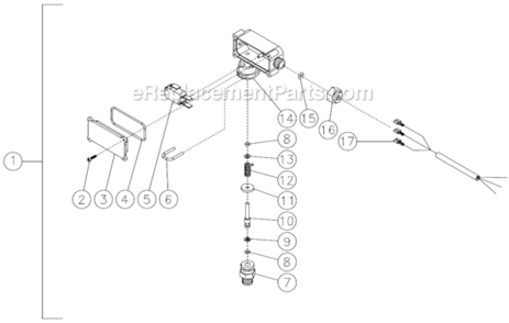 Pressure Switch Diagram and Parts List for  Mi-T-M Pressure Washer