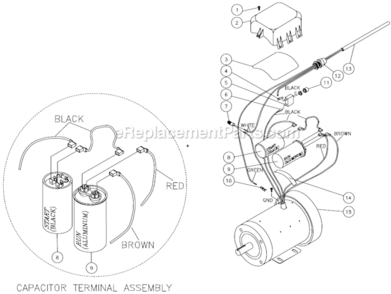 Motor Diagram and Parts List for  Mi-T-M Pressure Washer