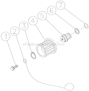 Coil Drain Plug Diagram and Parts List for  Mi-T-M Pressure Washer