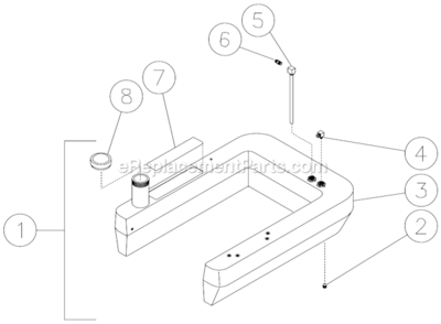 Fuel Tank Diagram and Parts List for  Mi-T-M Pressure Washer