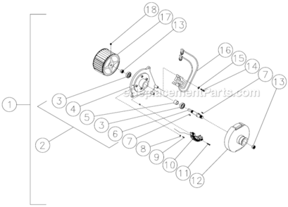Emf System Diagram and Parts List for  Mi-T-M Pressure Washer