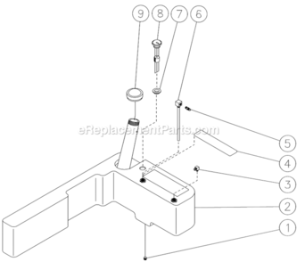 Fuel Tank Diagram and Parts List for  Mi-T-M Pressure Washer