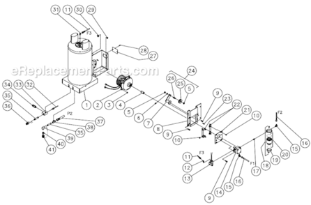 Heat Exchanger/Emf System Diagram and Parts List for  Mi-T-M Pressure Washer