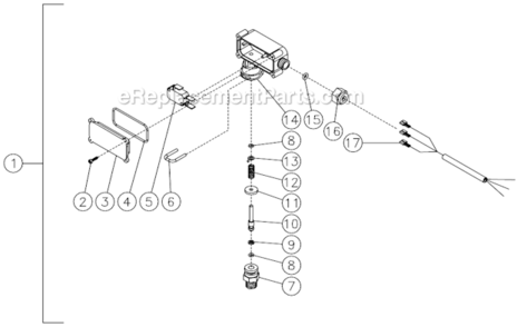 Pressure Switch Diagram and Parts List for  Mi-T-M Pressure Washer