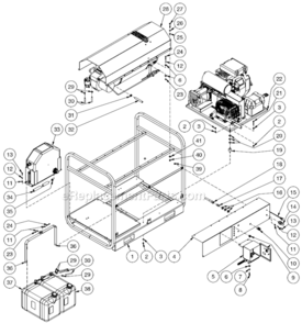 Unit Assembly Diagram and Parts List for  Mi-T-M Pressure Washer