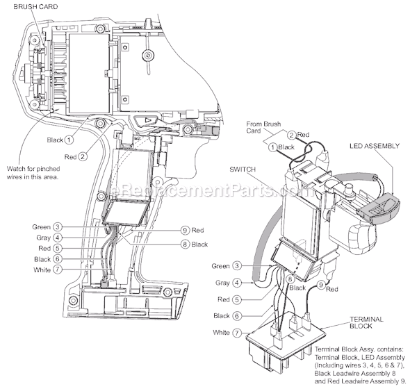 Page B Diagram and Parts List for  Milwaukee Hammer Drill