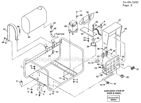 Page D Diagram and Parts List for SER 510-1001 Milwaukee Generator