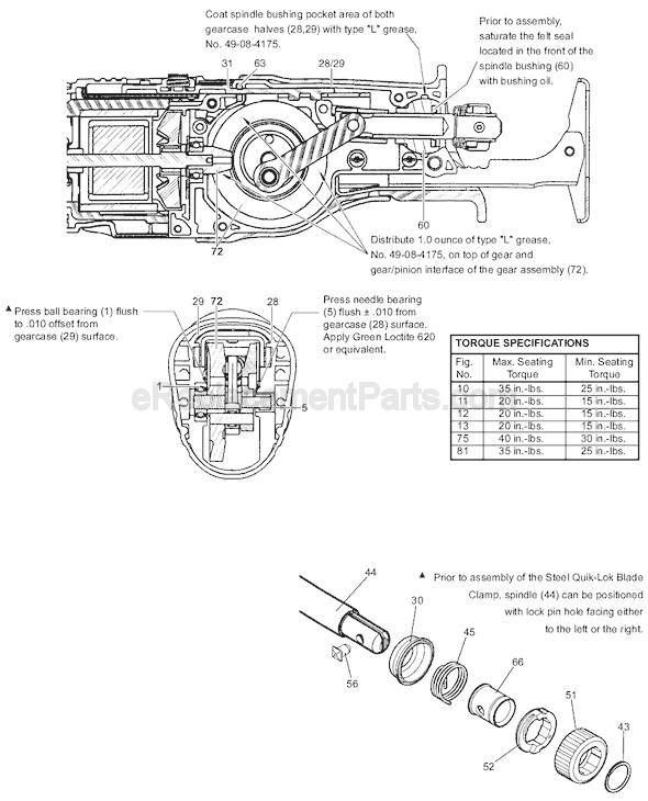 Page B Diagram and Parts List for SER 372A Milwaukee Reciprocating Saw