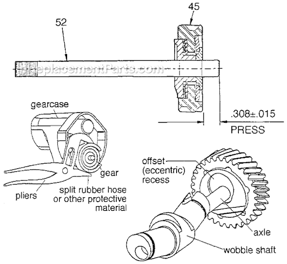 Page B Diagram and Parts List for 6537-22 SER 916C Milwaukee Reciprocating Saw