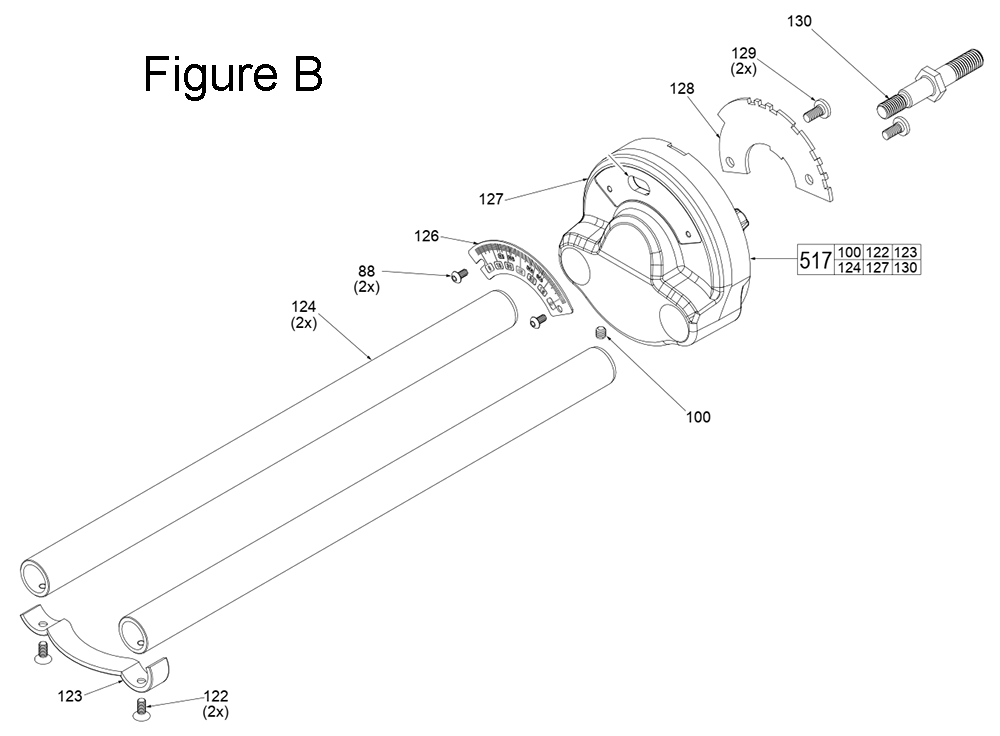 Fig-2 Diagram and Parts List for H17A Milwaukee Miter Saw