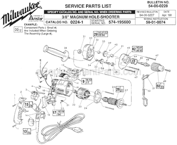 Part Location Diagram of 48-66-3280 Milwaukee Chuck Key