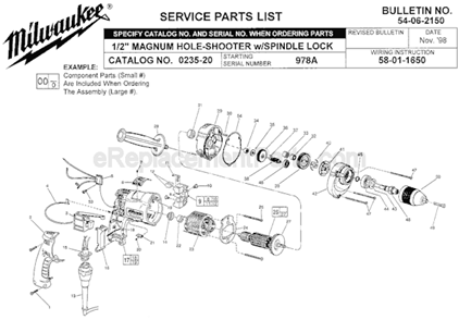Part Location Diagram of 42-66-0755 Milwaukee Keyless Chuck