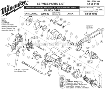 Part Location Diagram of 36-66-0100 Milwaukee Intermediate Shaft