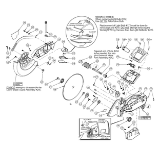 Fig-5 Diagram and Parts List for  Milwaukee Saw