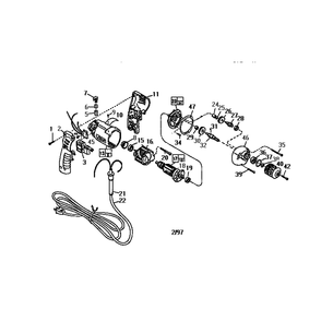Unit Diagram and Parts List for  Milwaukee Drill