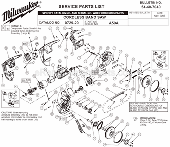 Part Location Diagram of 45-69-0010 Milwaukee Blade Pulley Tire