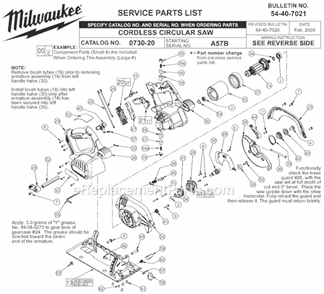 Part Location Diagram of 06-82-5314 Milwaukee Pan Head Torx Screw