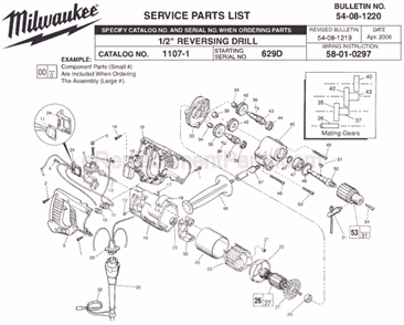 Part Location Diagram of 49-22-8510 Milwaukee Right Angle Attachment