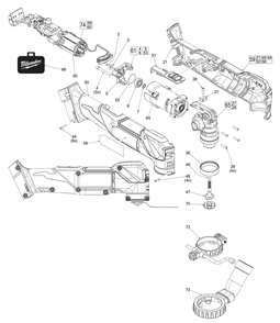 Fig-0 Diagram and Parts List for L53A Milwaukee Multi-Tool