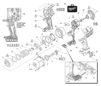 Fig-0 Diagram and Parts List for H96A Milwaukee Impact Driver