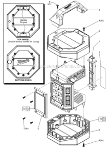 Page A Diagram and Parts List for  Milwaukee Worklight & Flashlight